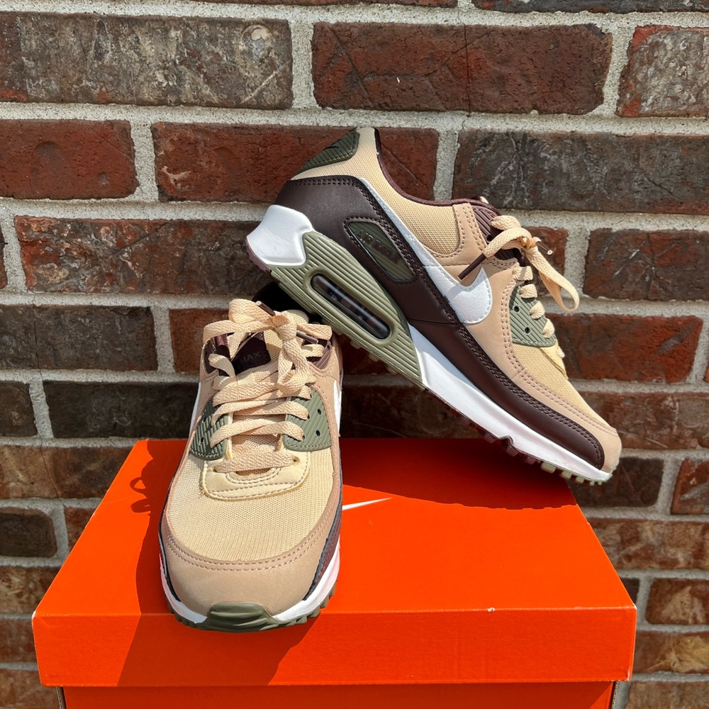Nike Air Max 90 in Tan, Brown, and Olive
